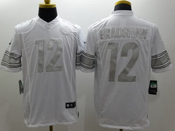 Nike Terry Bradshaw Pittsburgh Steelers platinum Limited jersey