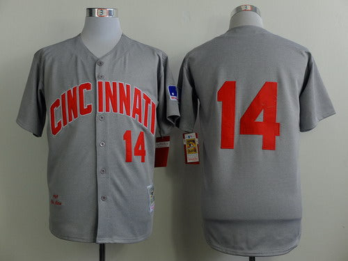 Pete Rose Cincinnati Reds gray Throwback jersey