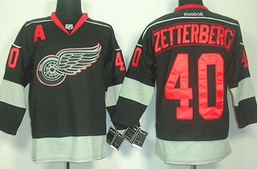 Henrik Zetterberg Detroit Red Wings black jersey