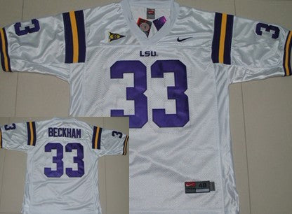 Odell Beckham LSU Tigers white jersey