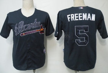 Freddie Freeman Atlanta Braves navy jersey