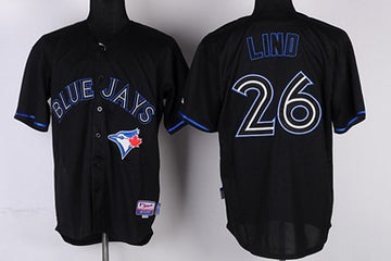 Adam Lind Toronto Blue Jays black Fashion jersey