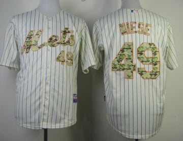 Jonathon Niese New York Mets cream Camo jersey