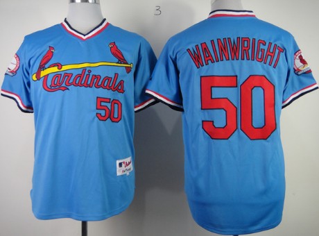 Adam Wainwright St. Louis Cardinals blue jersey