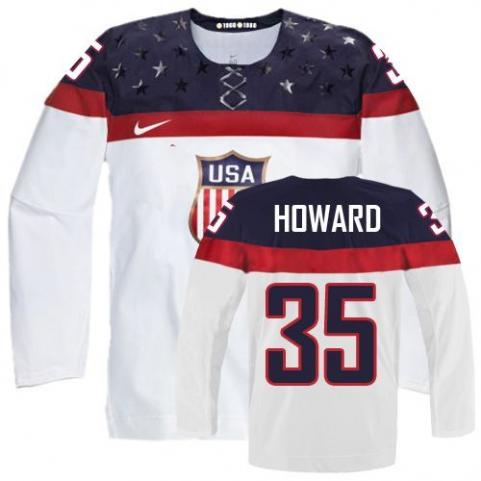 Jimmy Howard Team USA Hockey white jersey