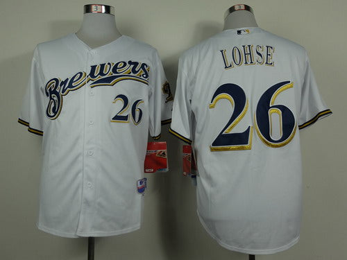 Kyle Lohse Milwaukee Brewers white jersey