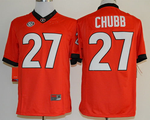 Nick Chubb Georgia Bulldogs red Limited jersey