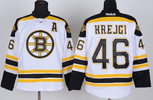 David Krejci Boston Bruins white jersey