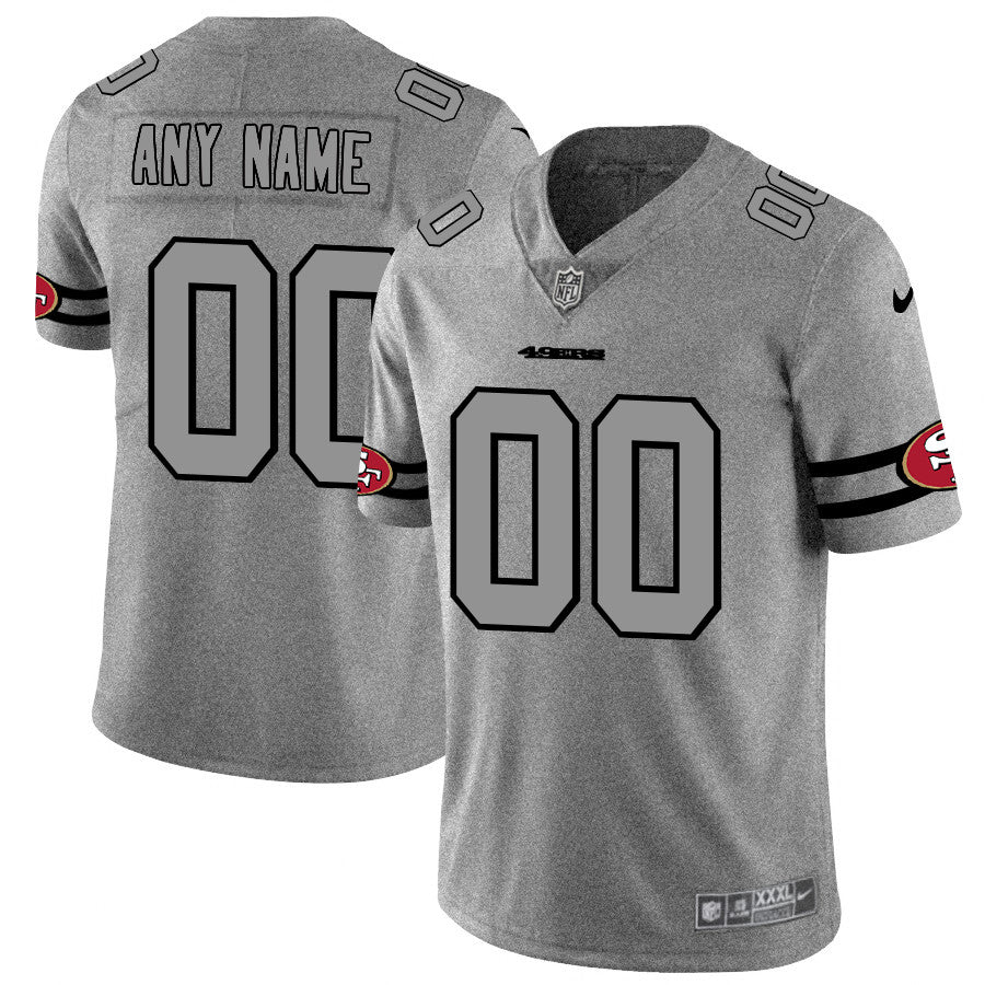Custom San Francisco 49ers gray Vapor jersey