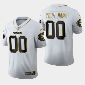 Custom San Francisco 49ers white Vapor jersey