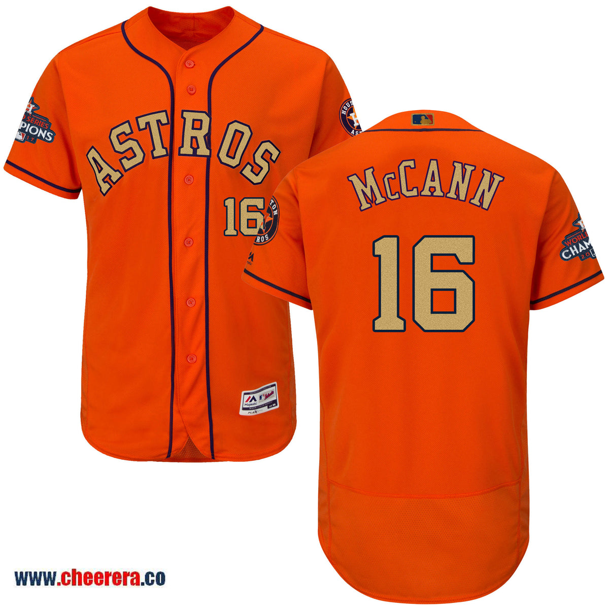 Brian McCann Houston Astros orange jersey