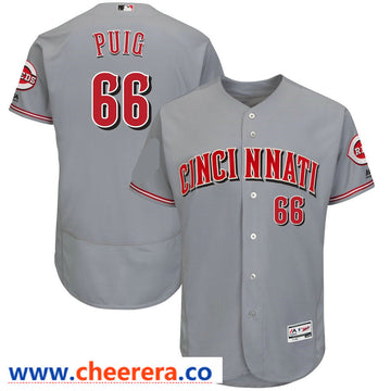 Yasiel Puig Cincinnati Reds gray jersey