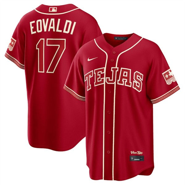 Nathan Eovaldi Texas Rangers red City Connect jersey