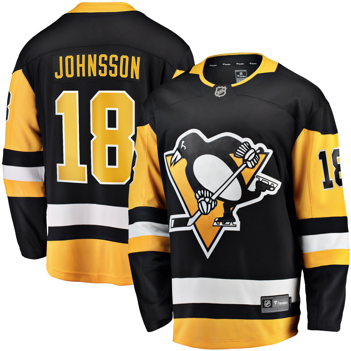 Andreas Johnsson Pittsburgh Penguins black Home jersey