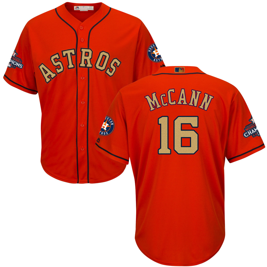 Brian McCann Houston Astros orange jersey