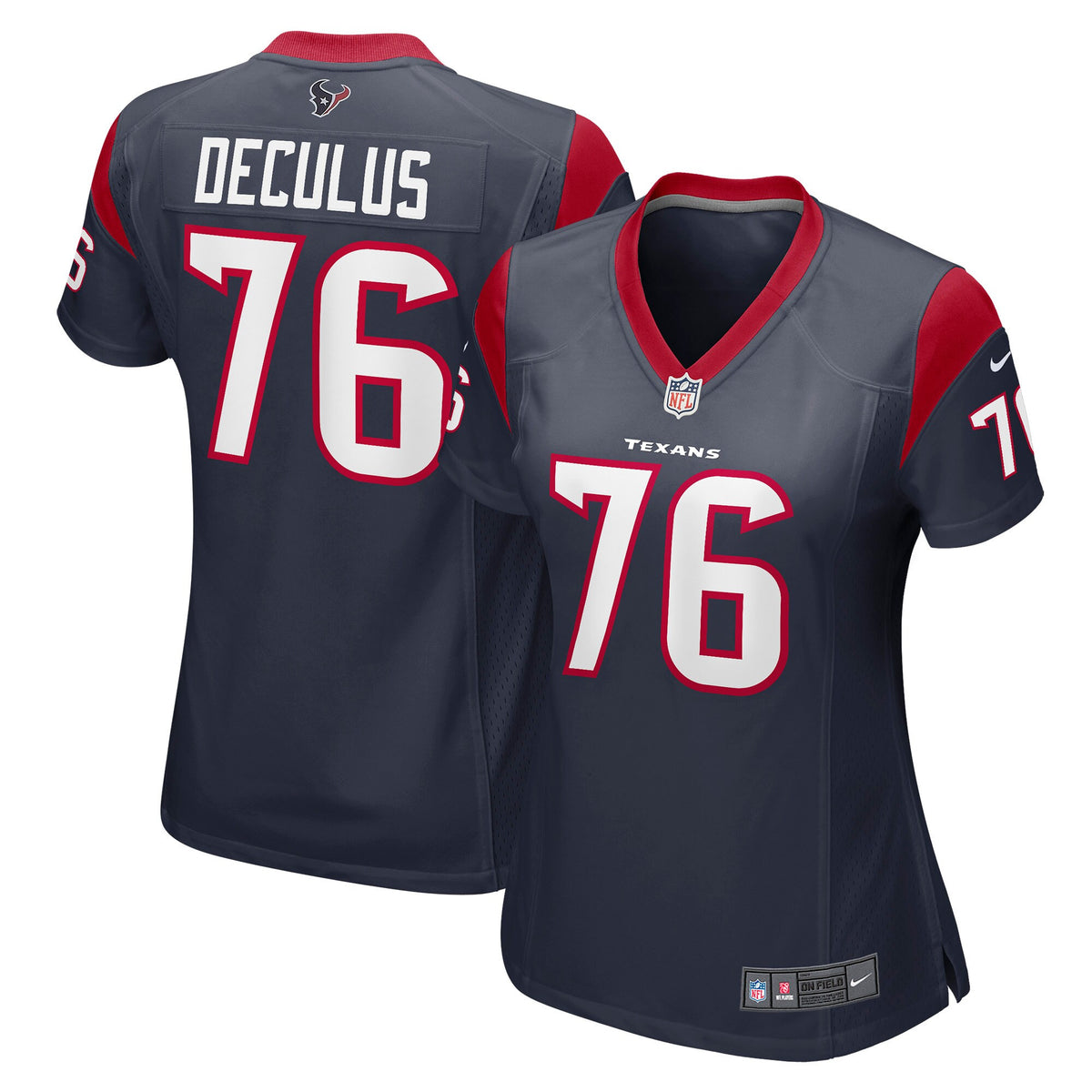 Austin Deculus Houston Texans navy Game jersey