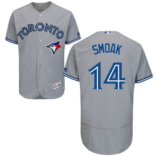 Justin Smoak Toronto Blue Jays gray jersey