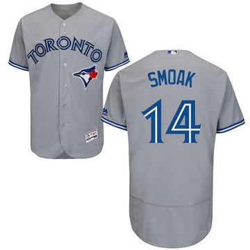 Justin Smoak Toronto Blue Jays gray jersey