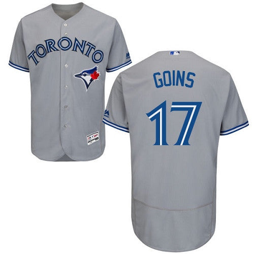 Ryan Goins Toronto Blue Jays gray jersey