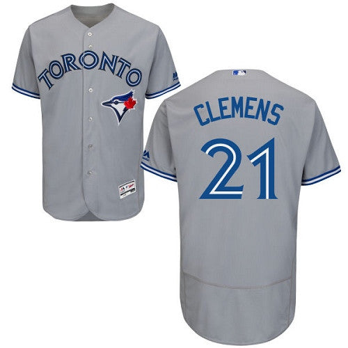 Roger Clemens Toronto Blue Jays gray jersey