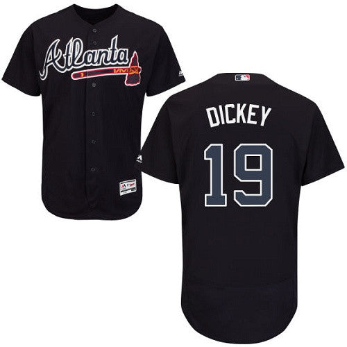 R.A. Dickey Atlanta Braves navy jersey