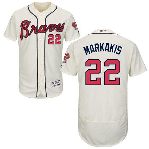 Nick Markakis Atlanta Braves cream jersey