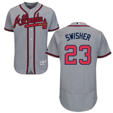 Nick Swisher Atlanta Braves gray jersey