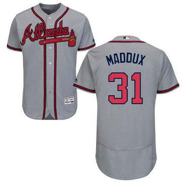 Greg Maddux Atlanta Braves gray jersey