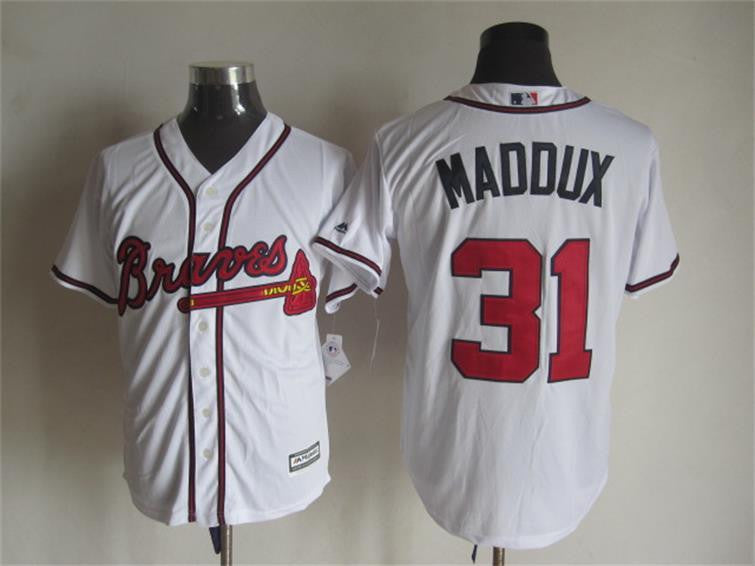 Greg Maddux Atlanta Braves white jersey
