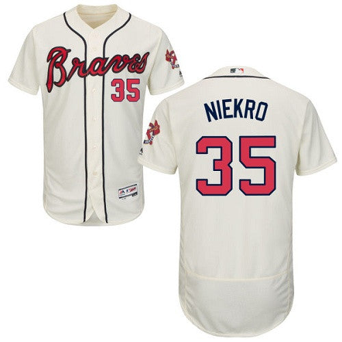 Phil Niekro Atlanta Braves cream jersey