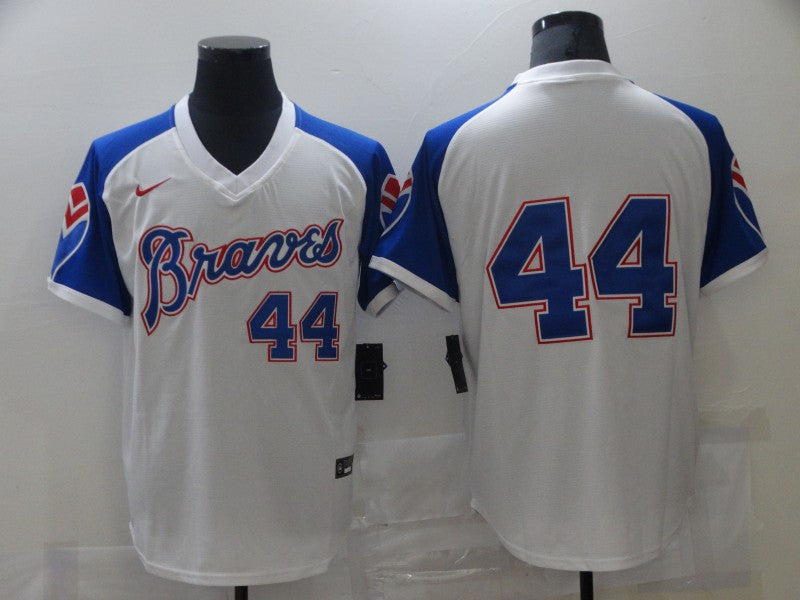Hank Aaron Atlanta Braves white jersey