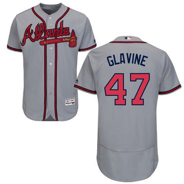 Tom Glavine Atlanta Braves gray jersey