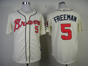 Freeman Atlanta Braves cream jersey
