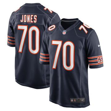 Braxton Jones Chicago Bears navy Game jersey