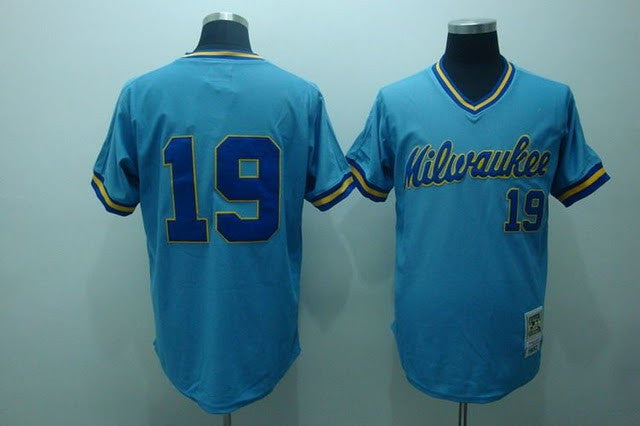 Robin Yount Milwaukee Brewers blue jersey