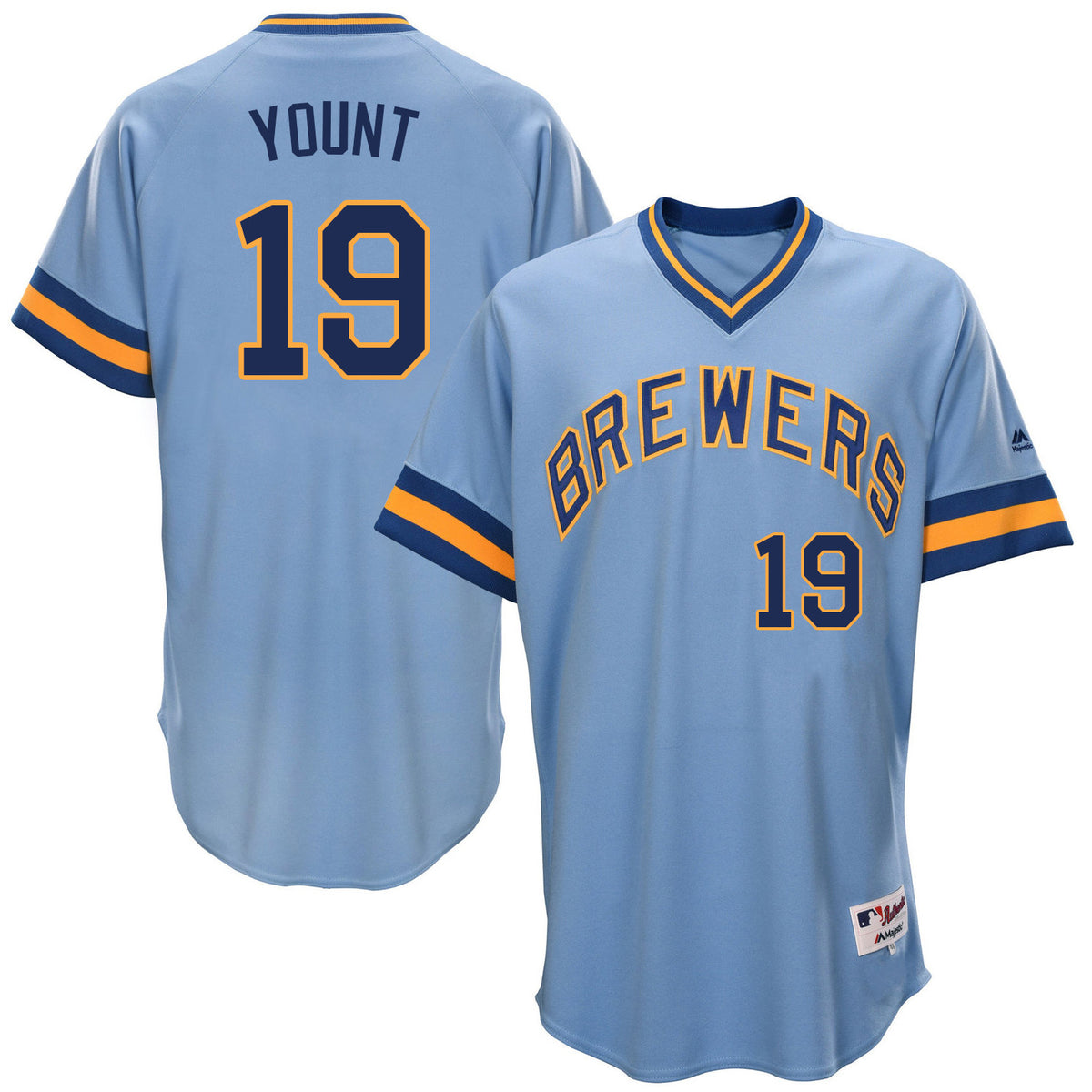 Robin Yount Milwaukee Brewers blue Throwback jersey