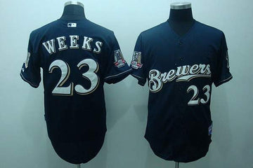 Rickie Weeks Milwaukee Brewers blue jersey