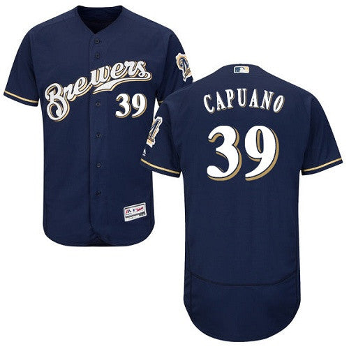 Chris Capuano Milwaukee Brewers navy jersey
