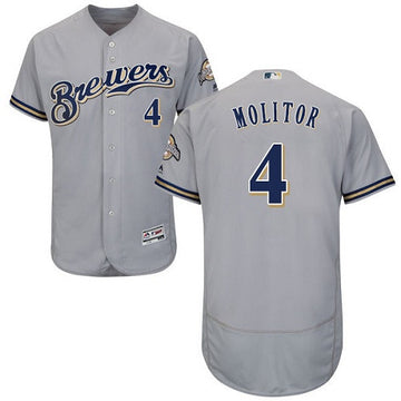 Paul Molitor Milwaukee Brewers gray jersey