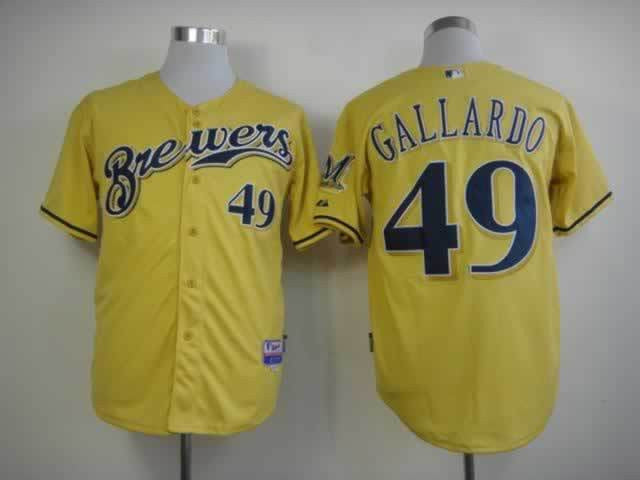 Gallardo Milwaukee Brewers yellow jersey