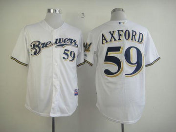 John Axford Milwaukee Brewers white jersey