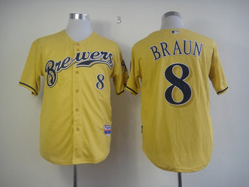 Braun Milwaukee Brewers yellow jersey
