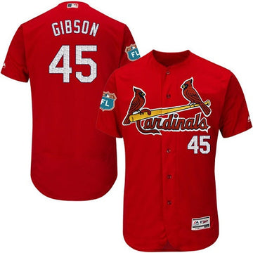 Bob Gibson St. Louis Cardinals red jersey