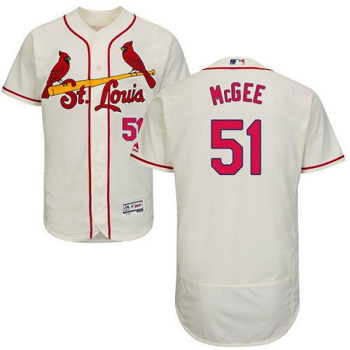 Willie McGee St. Louis Cardinals cream jersey