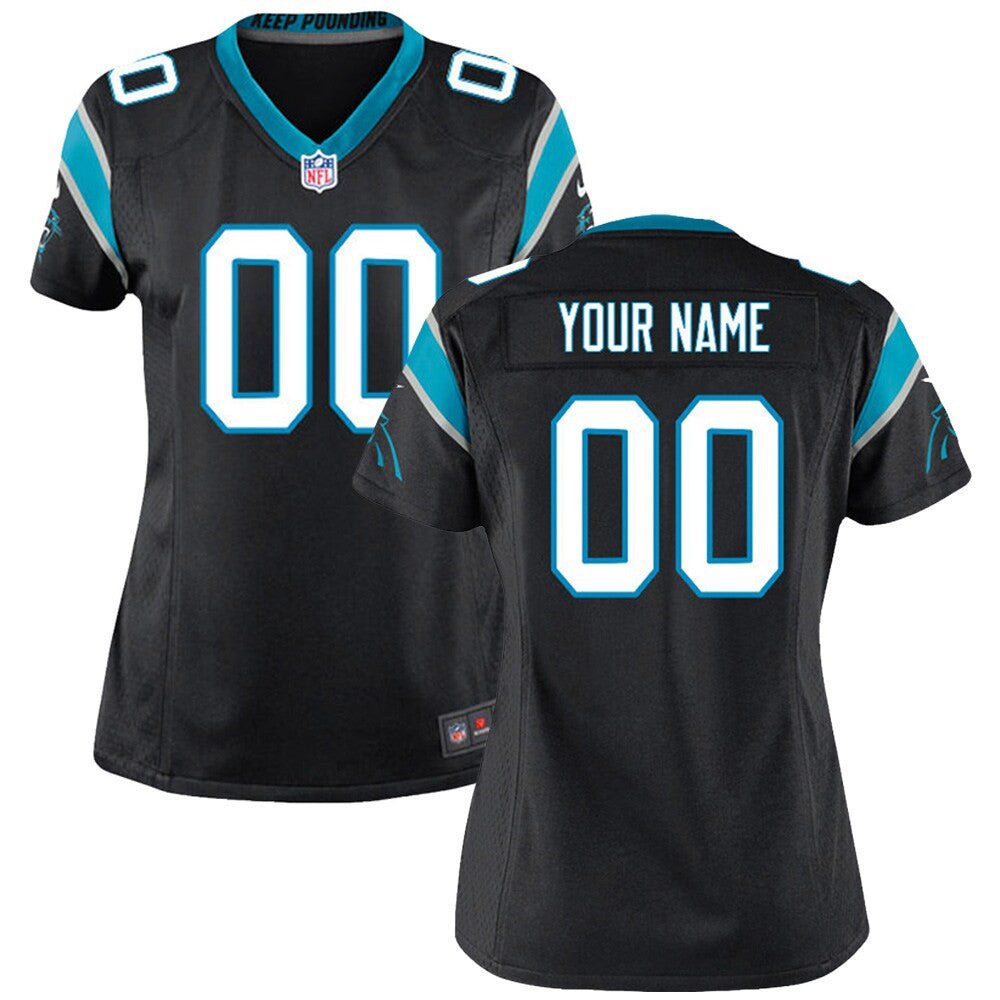 Custom Carolina Panthers black jersey
