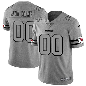 Custom Kansas City Chiefs gray Vapor jersey