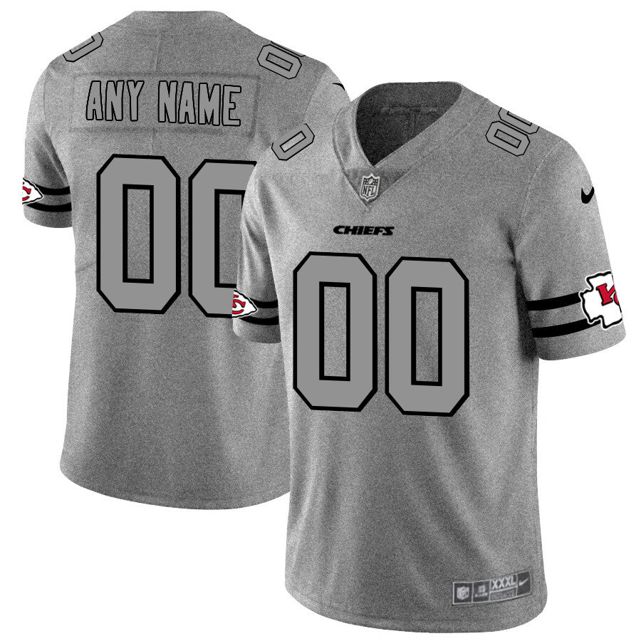 Custom Kansas City Chiefs gray Vapor jersey