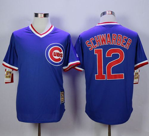Kyle Schwarber Chicago Cubs blue Cooperstown jersey