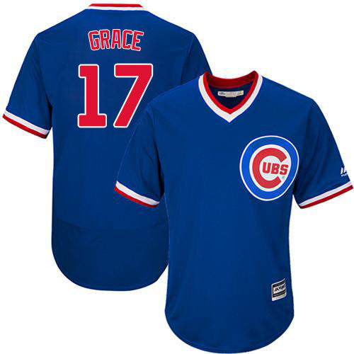 Mark Grace Chicago Cubs blue Cooperstown jersey