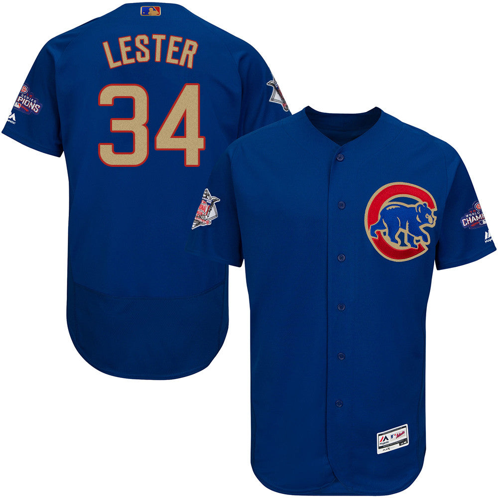 Jon Lester Chicago Cubs blue jersey